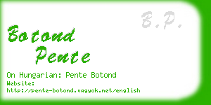 botond pente business card